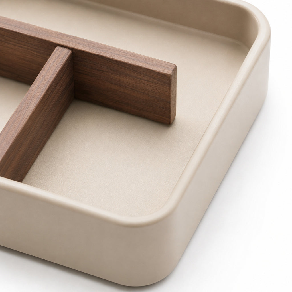 Organiseur de tiroir Modulable – Compartiments extensibles finition noyer clair