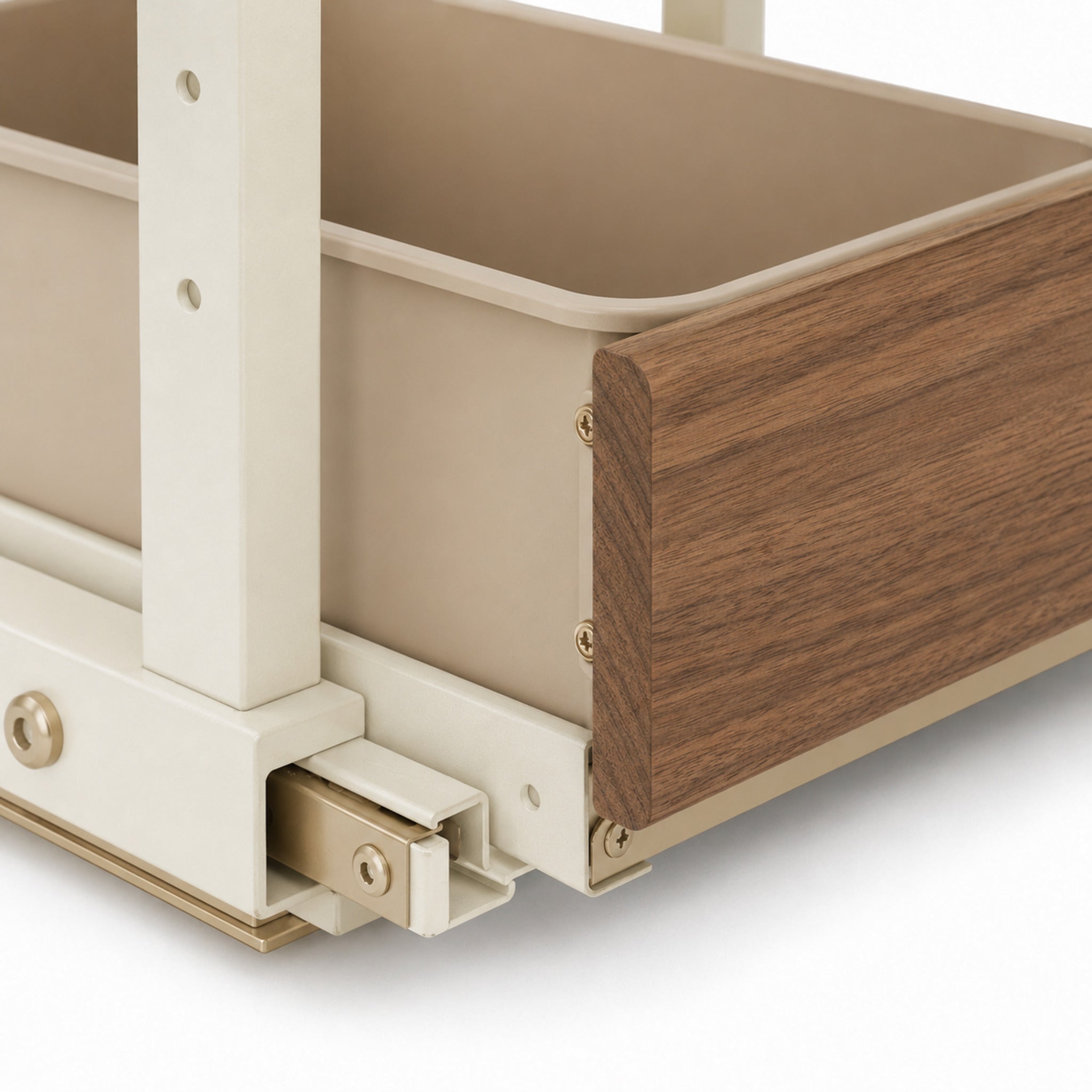 Organiseur sous évier Flex – Rangement coulissant modulable crème